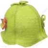 Шляпа "Кокетка" зелёная для бани