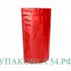 Пакет дой-пак металлизированный красный матовый 14*20, 5 см